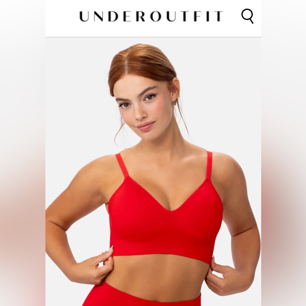 NWOT Red Underoutfit 450 Bralette Sewn in Pads (Small)